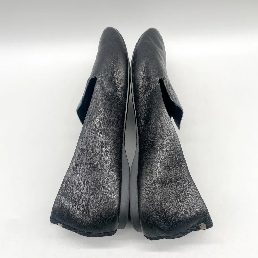 Birdies Womens 8.5 The Starling Smoking Slipper Loafers Black Leather Preppy